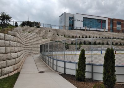 Lyndhurst Junior High School Stone Strong System Retaining Walls